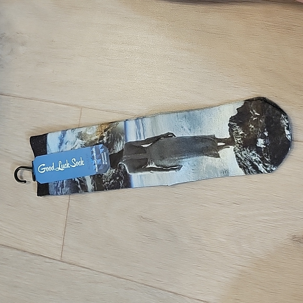 2/$15 Woman Looking at Earth Crew Socks